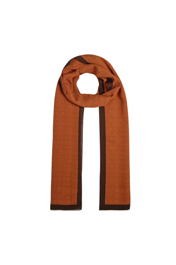 Monogram Shawl - Tan - 1