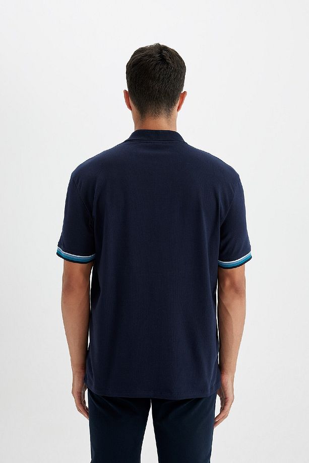 New Regular Fit Polo Yaka Kısa Kollu Tişört D6000ax24sm - 6