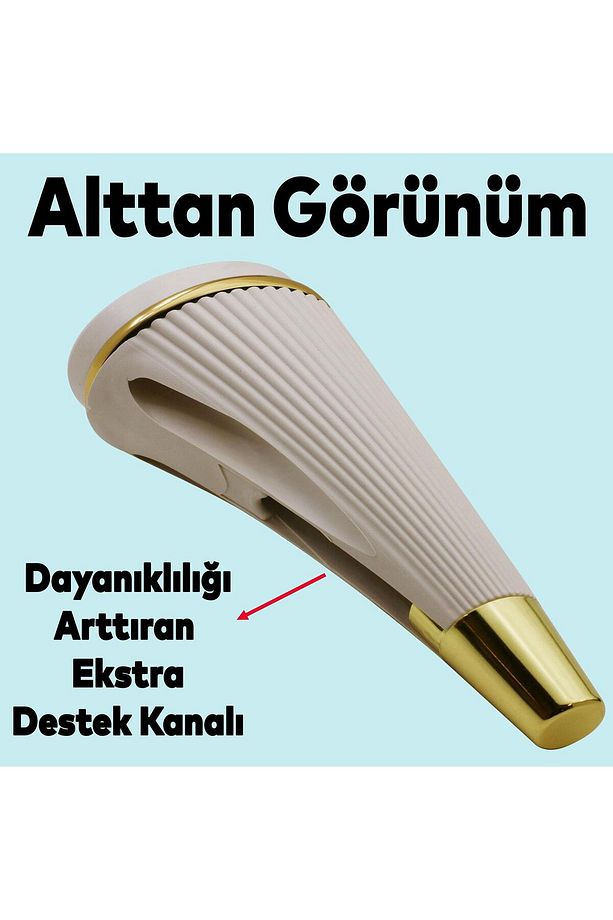 İron Mobilya Ayağı 19 cm Krem Gold Lüks Kanepe Koltuk Tv Ünitesi Ayak Yükseltme Yükseltici Ayakları - 3