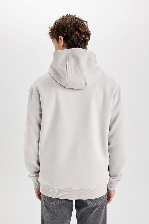 Regular Fit Kapüşonlu Kanguru Cepli Içi Yumuşak Tüylü Basic Düz Sweatshirt X8283az25sp - 8