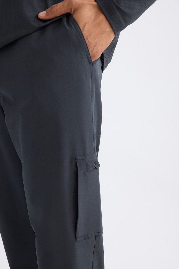 Fit Jogger Eşofman Altı Standart Fit Beli Bağcıklı Basic Düz Lastikli Paça Cepli D1901ax24au - 5