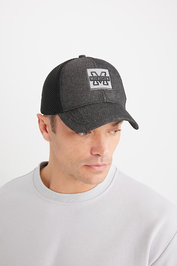 Men's Label Printed Jean Baseball Basketball Cap B7556Ax25Sm