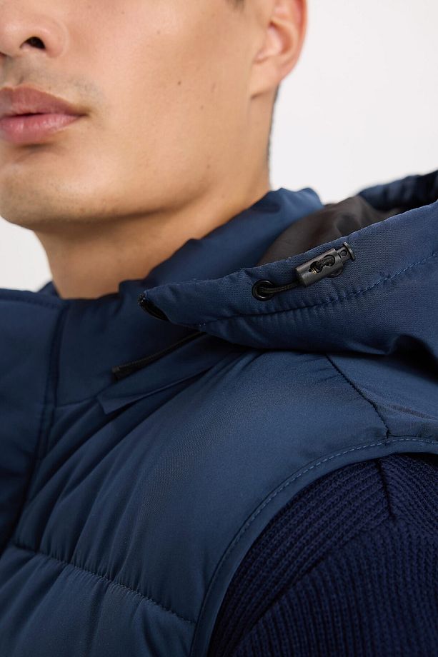 Regular Fit Kapüşonlu Fermuarlı Cepli Şişme Yelek D6285ax25sp - 5