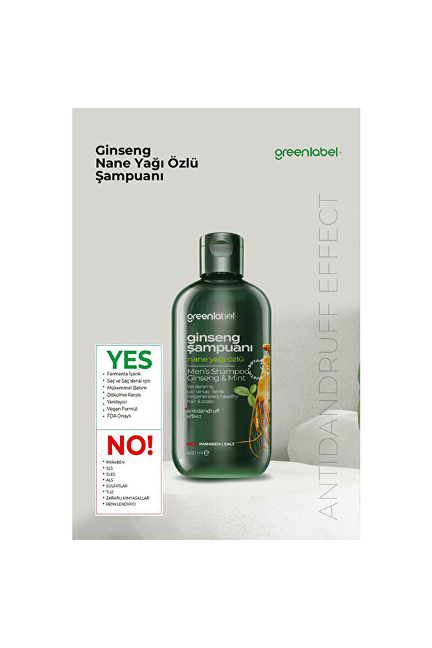 Ginseng ve Nane Yağı Erkek Şampuanı 400 ml - 2