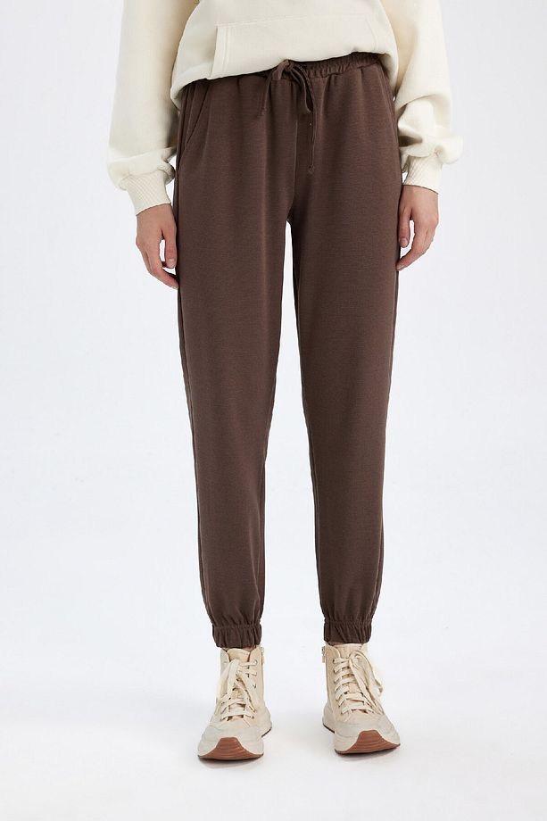 Regular Fit Jogger Eşofman Altı Beli Paçası Lastikli Cepli Uzun Boy S8381az24wn - 4