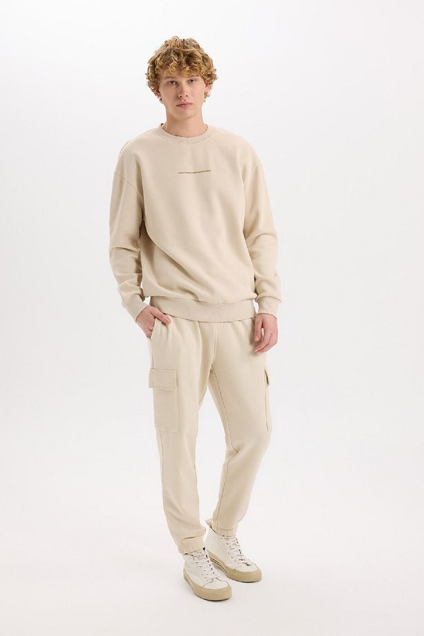 Regular Fit Jogger Eşofman Altı Basic Düz Kargo Cepli Lastikli Paça D5252ax25sp - 3