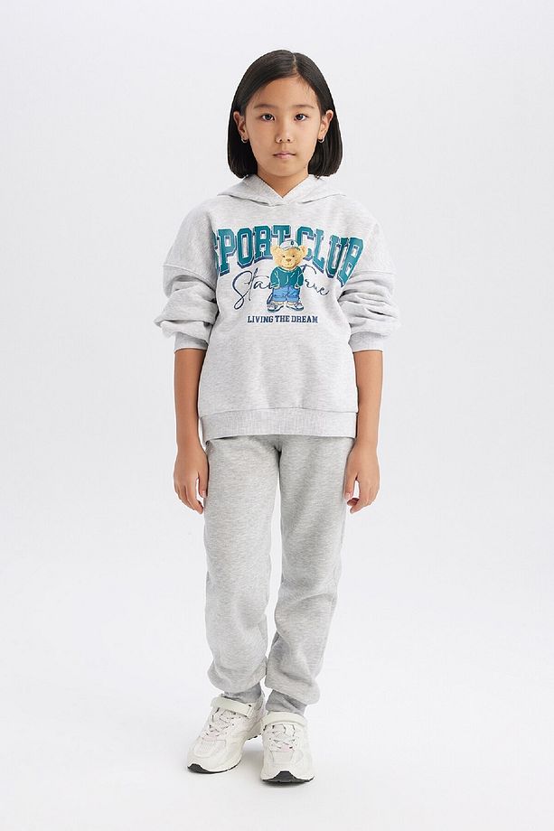 Kız Çocuk Basic Düz Kalın Jogger Eşofman Altı 3184067 - 3