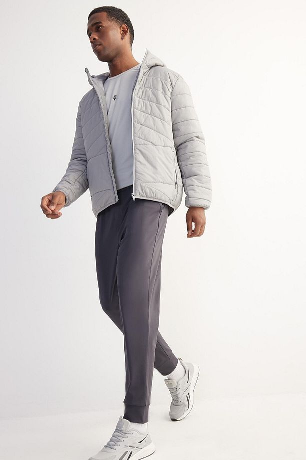 DeFactoFit Su İtici Regular Fit Kapüşonlu Fermuarlı Dokuma Mont D6183AX25SP - 3