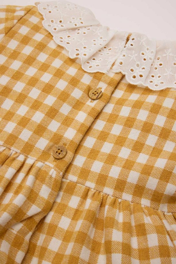 Kız Bebek Uzun Kollu Flanel Elbise D8461A5NS - 4