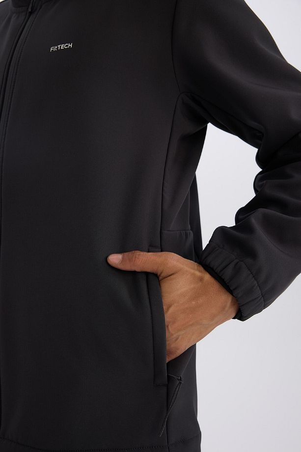 DeFactoFit Su İtici Regular Fit Kapüşonlu Fermuarlı Softshell Mont D6178AX25SP - 6