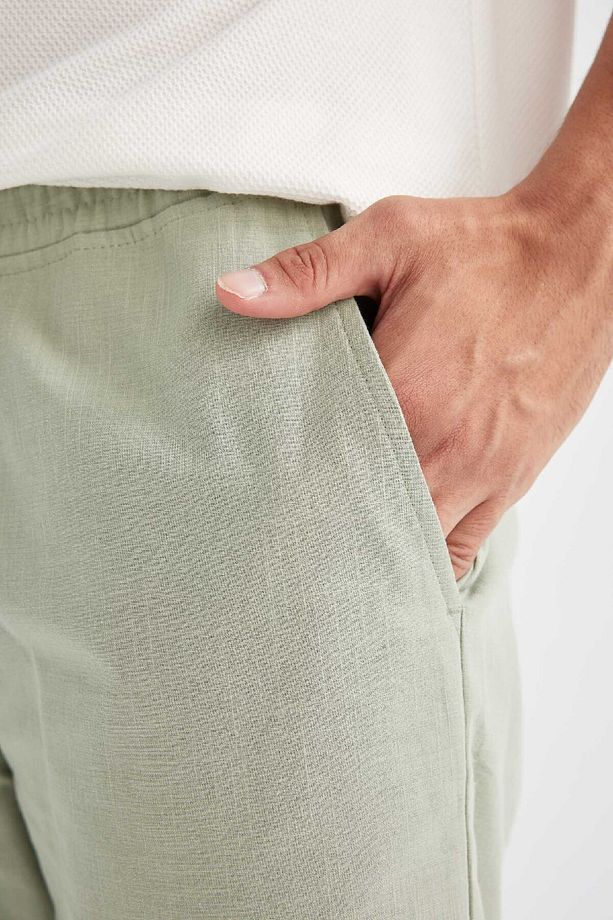 Beli Lastikli Cepli Pamuklu Bermuda Şort D8174ax24sm - 5