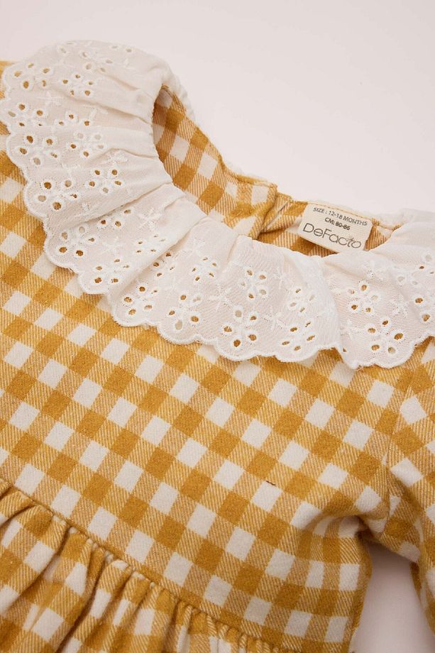 Kız Bebek Uzun Kollu Flanel Elbise D8461A5NS - 2