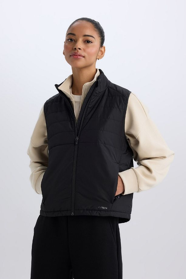 DeFactoFit Su İtici Regular Fit Fermuarlı Sporcu Yelek D6081AX25SP - 5