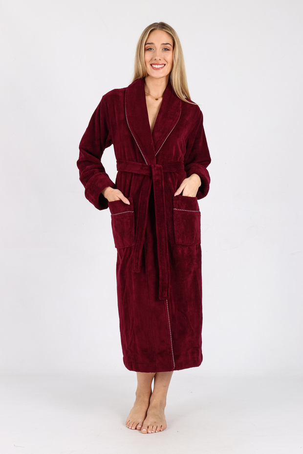 Biyeli Bambu Pamuk Bornoz - 3