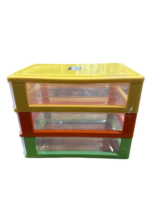 3 Tier Box with Drawer Desk Top Organizer Multicolor - 3