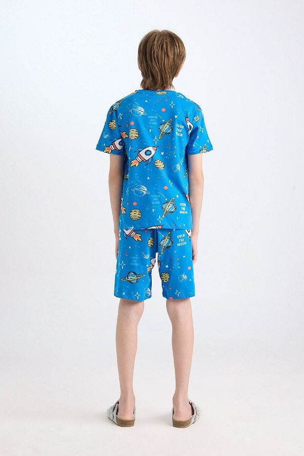 Erkek Çocuk Pijama Takımı Desenli Kısa Kollu Üst Şort D8782a8ns - 5