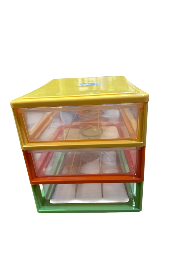 3 Tier Box with Drawer Desk Top Organizer Multicolor - 4