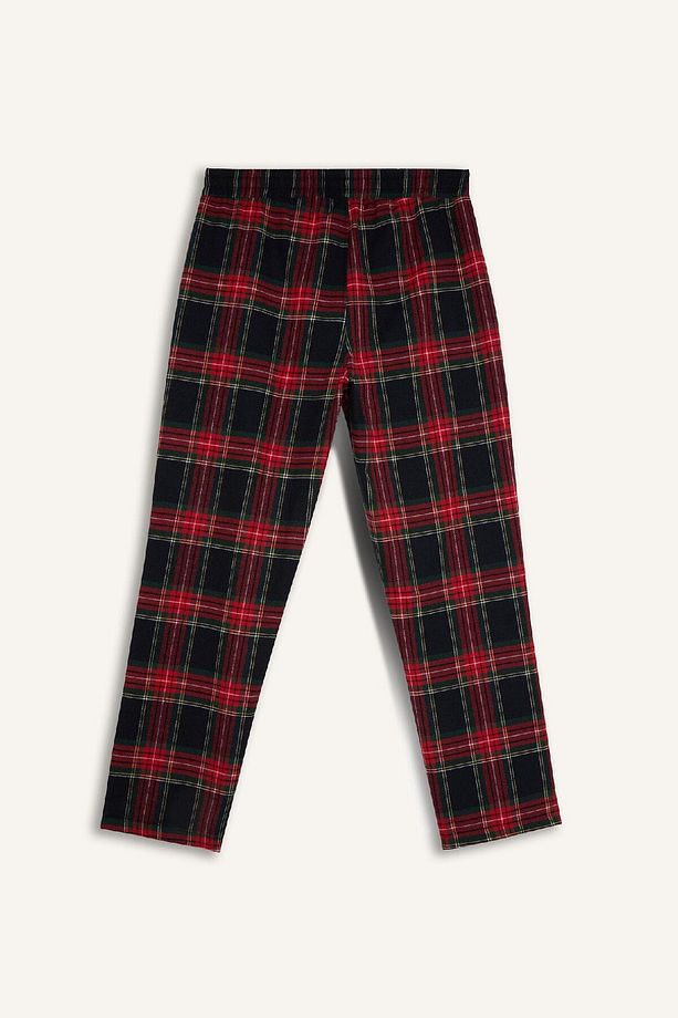 Regular Fit Kareli Cepli Uzun Boy Pijama Altı C6126ax24wn - 8