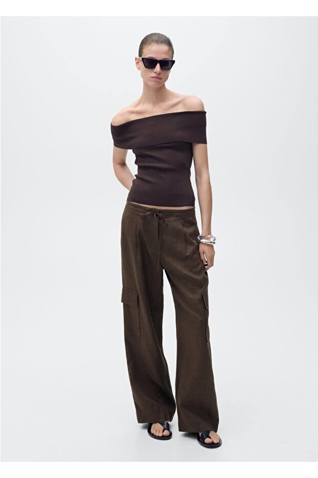 Keten kargo pantolon - 2