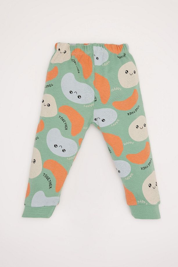 Erkek Bebek Pijama Takımı Desenli Bisiklet Yaka Uzun Kollu Üst Uzun Alt D8657A524WN - 2