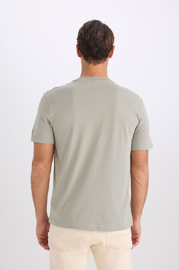 %100 Pamuk New Regular Fit Bisiklet Yaka Basic Düz Kısa Kollu Tişört V7699az25sp - 6