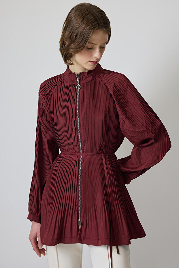 سترة مطوي بسحاب في الأمام - 2