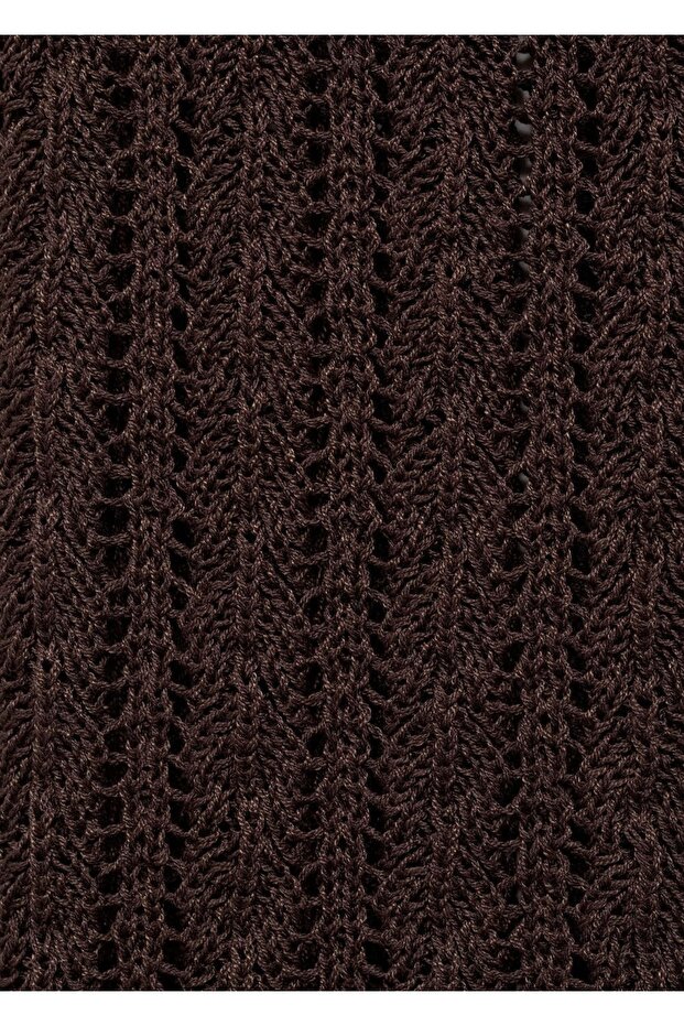 Durchbrochene Strickweste mit Bindebändern - 5