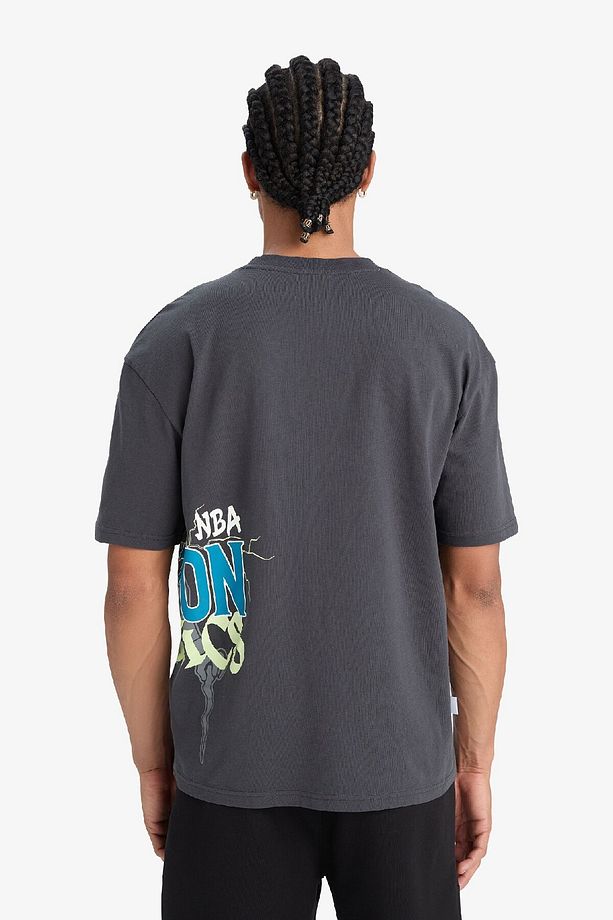DeFactoFit NBA Boston Celtics Oversize Geniş Kalıp Bisiklet Yaka Kısa Kollu Tişört E0130AX25SP - 6