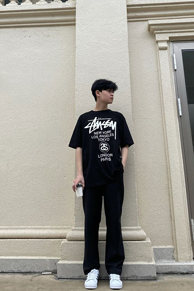 St Style Front Printed Unisex Oversize T-Shirt