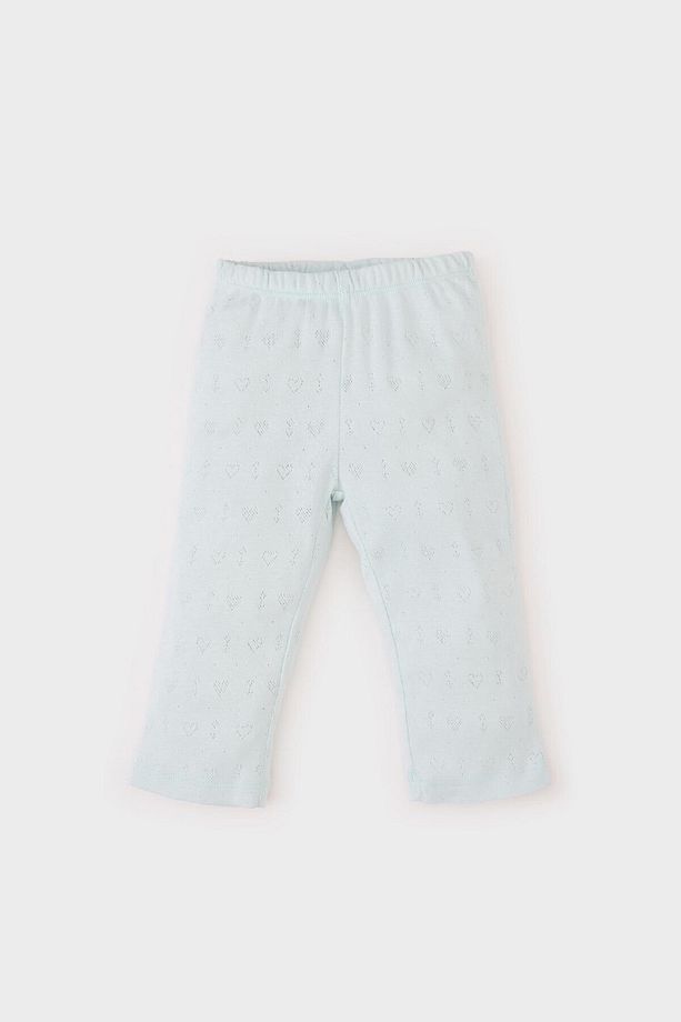 Kız Bebek Pijama Takımı Ribana Uzun Kollu Üst Beli Lastikli Uzun Alt E0766A525SP - 4