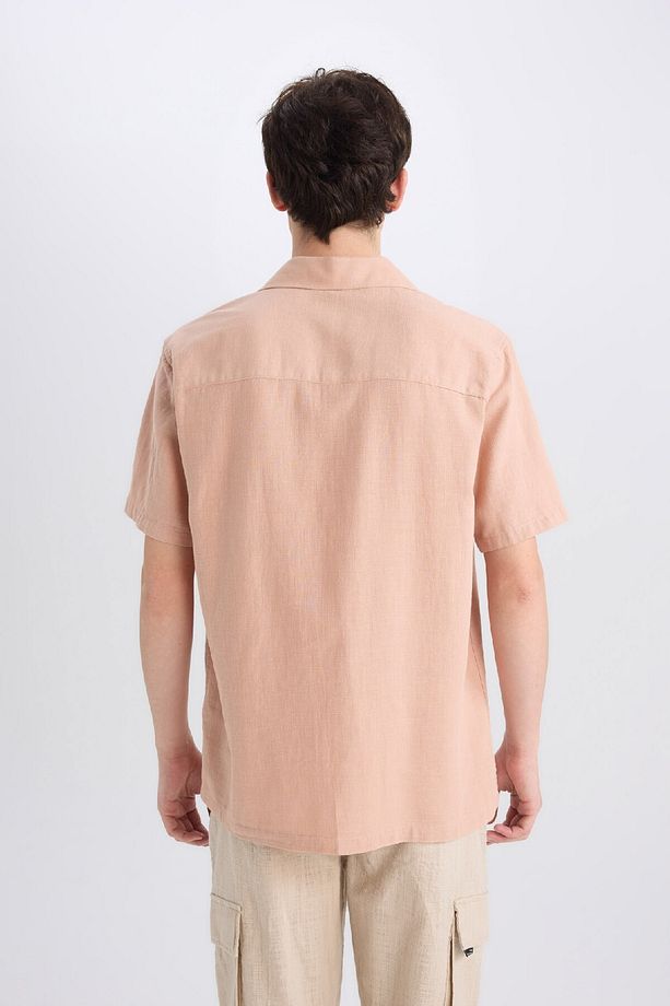 %100 Pamuk Regular Fit Yazlık Kısa Kollu Gömlek E0461ax25sm - 5