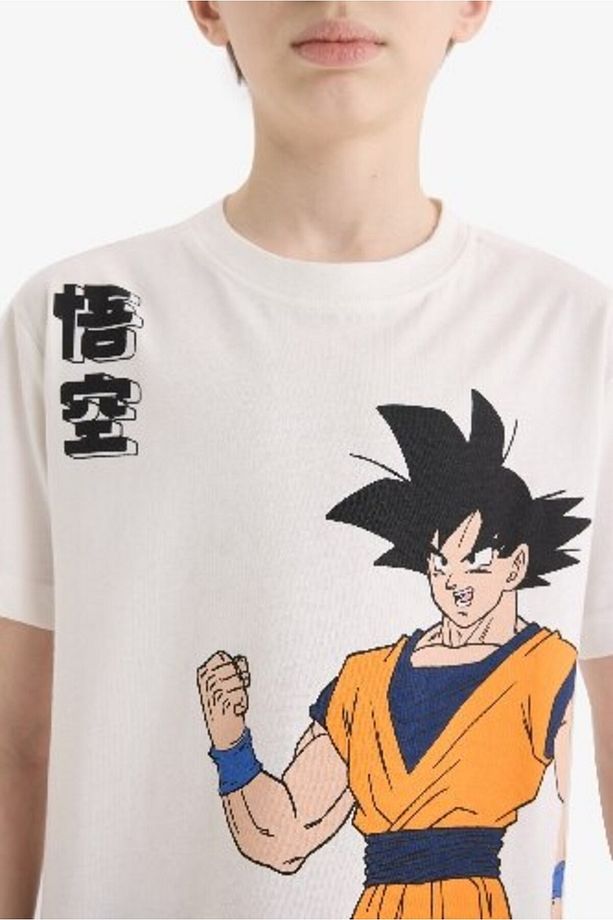 Erkek Çocuk Dragon Ball Pijama Takımı Kısa Kollu Üst Beli Lastikli Şort E0337a825sm - 5