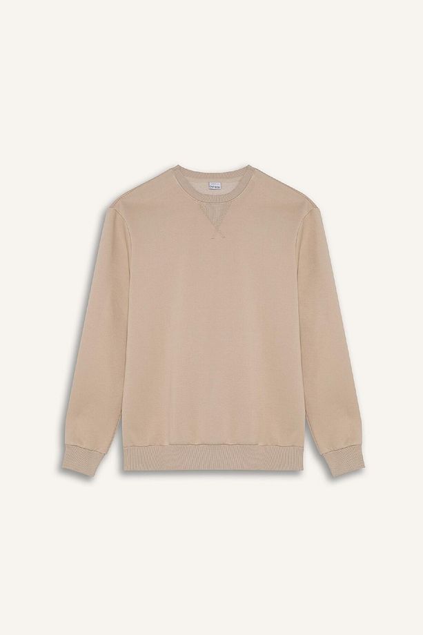 Regular Fit Bisiklet Yaka Kalın Basic Düz Sweatshirt T3777az25sp - 7