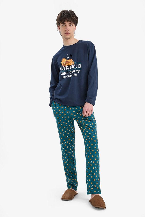 Garfield Pijama Takımı Regular Fit Uzun Kollu Üst Esnek Belli Uzun Alt E0515ax25sp - 2