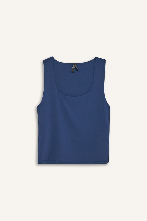 Slim Fit Dar Kesim Basic Düz Kare Yaka Atlet C2622ax25sp - 1