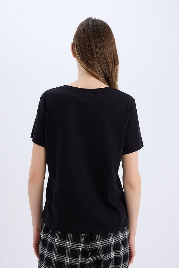 Coool Regular Fit Bisiklet Yaka Basic Düz Kısa Kollu Siyah Tişört C3852ax25sm - 6