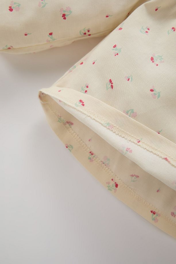 Kız Bebek Bebe Yaka Çiçekli Twill Uzun Kollu Gömlek D9330A525SP - 4