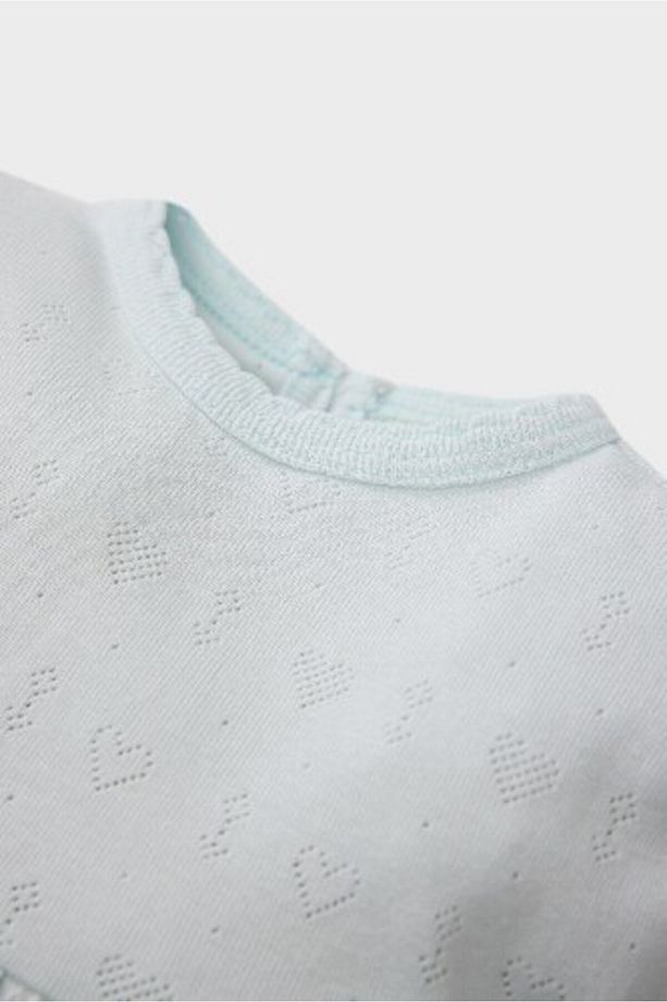 Kız Bebek Pijama Takımı Ribana Uzun Kollu Üst Beli Lastikli Uzun Alt E0766A525SP - 5