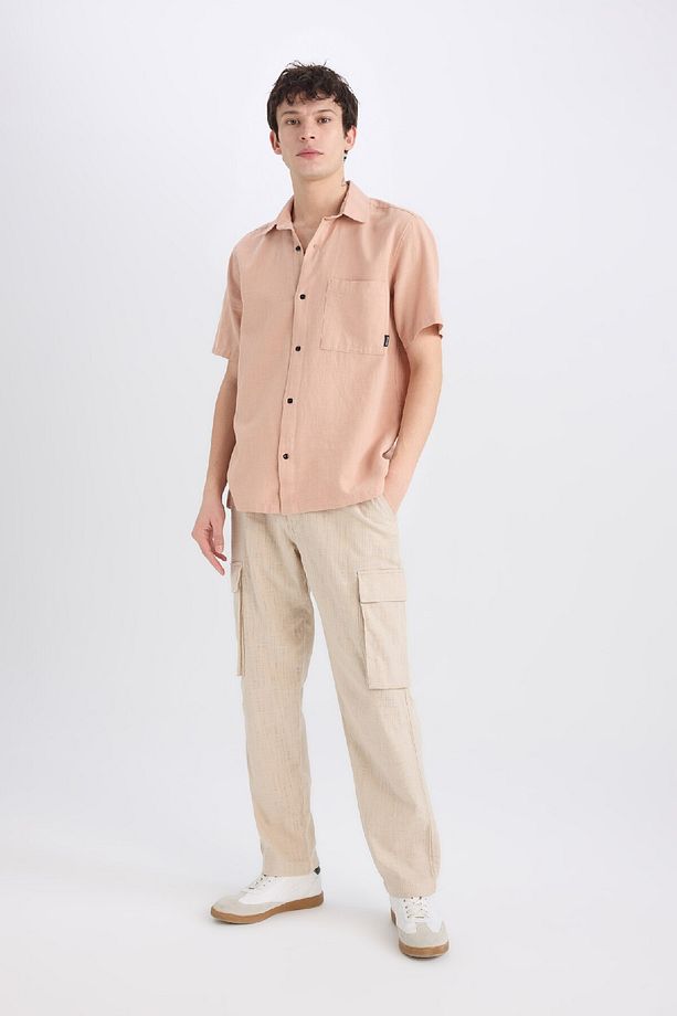 %100 Pamuk Regular Fit Yazlık Kısa Kollu Gömlek E0461ax25sm - 2