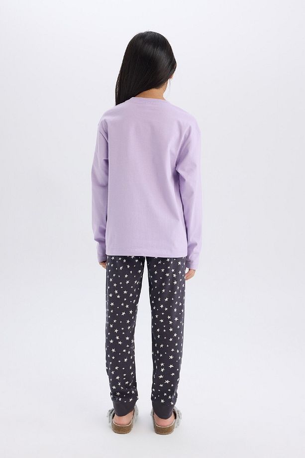 Kız Çocuk Pijama Takımı Uzun Kollu Üst Esnek Belli Uzun Alt E0544a825sp - 6