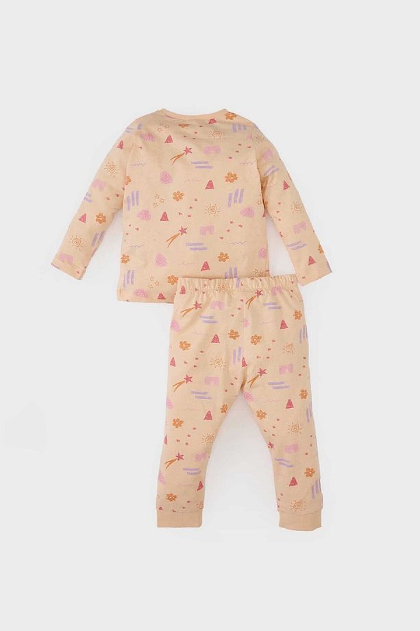 Kız Bebek Pijama Takımı Desenli Uzun Kollu Penye Üst Beli Lastikli Uzun Alt E0764a525sp - 4