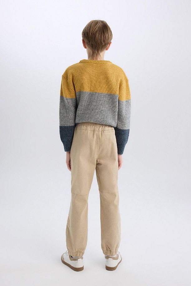 Erkek Çocuk Lastikli Paça Basic Düz Gabardin Jogger Pantolon B6713a825sm - 6