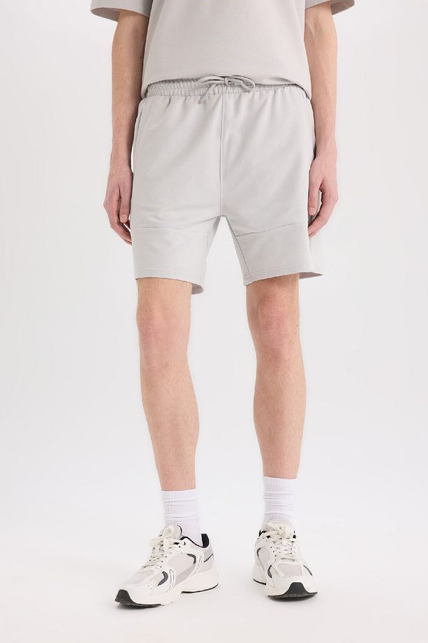 Slim Fit Dar Kesim Dar Paça Basic Düz Şort B8674ax25sp - 5