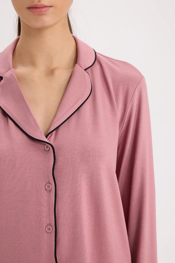 Pijama Takımı Regular Fit Uzun Kollu Üst Uzun Alt-fall In Love E1804ax24wn - 5