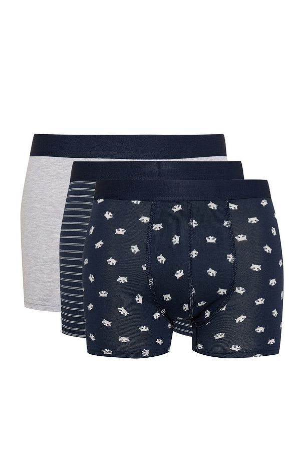 Regular Fit Hayvan Baskılı 3'lü Boxer E0047ax24cw - 1