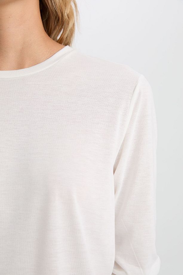 Regular Fit Bisiklet Yaka Basic Düz Casual Uzun Kollu Tişört A5028ax24wn - 5