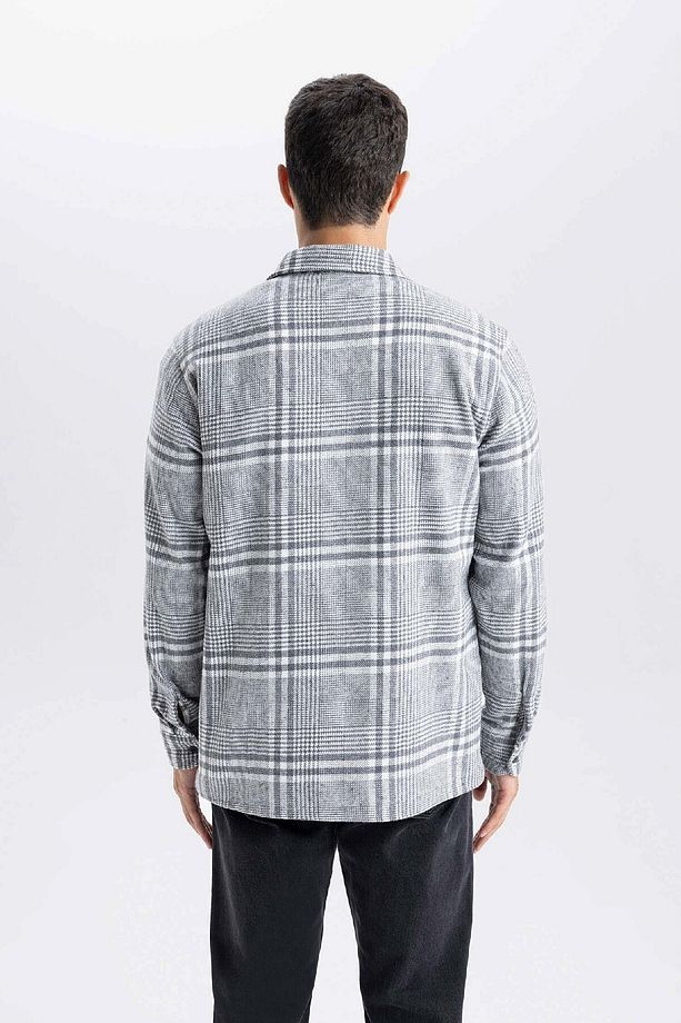 Regular Fit Kareli Flanel Uzun Kollu Gömlek E0983ax24wn - 6