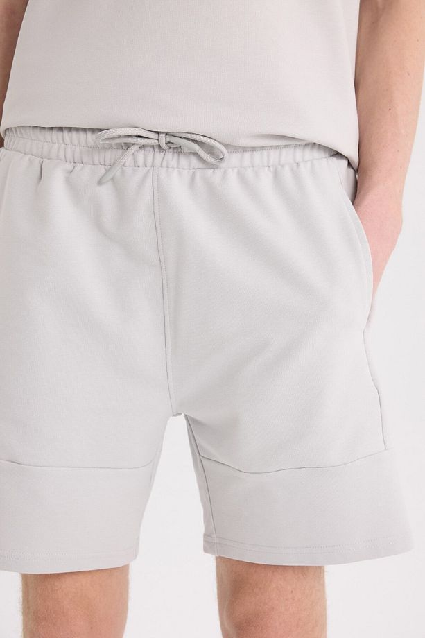 Slim Fit Dar Kesim Dar Paça Basic Düz Şort B8674ax25sp - 6