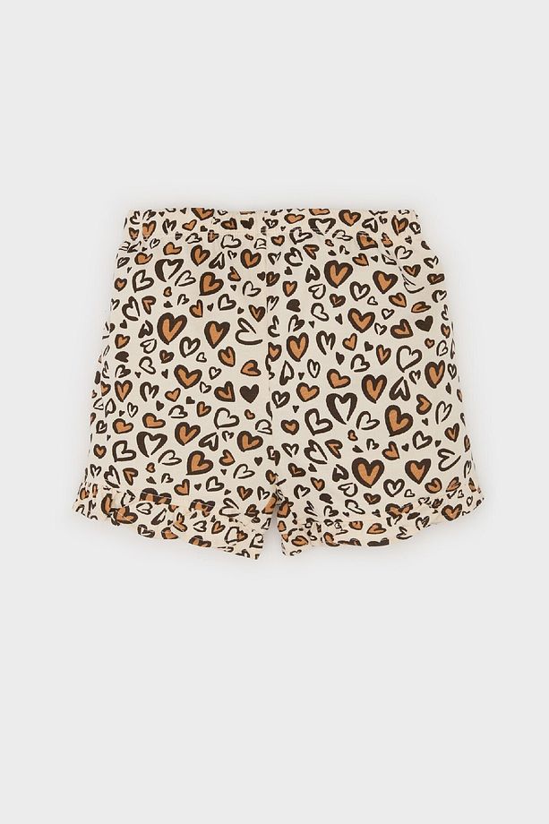 Kız Bebek 2'li Takım Leopar Desenli Kısa Kollu Tişört Beli Lastikli Şort E0689a525sm - 2