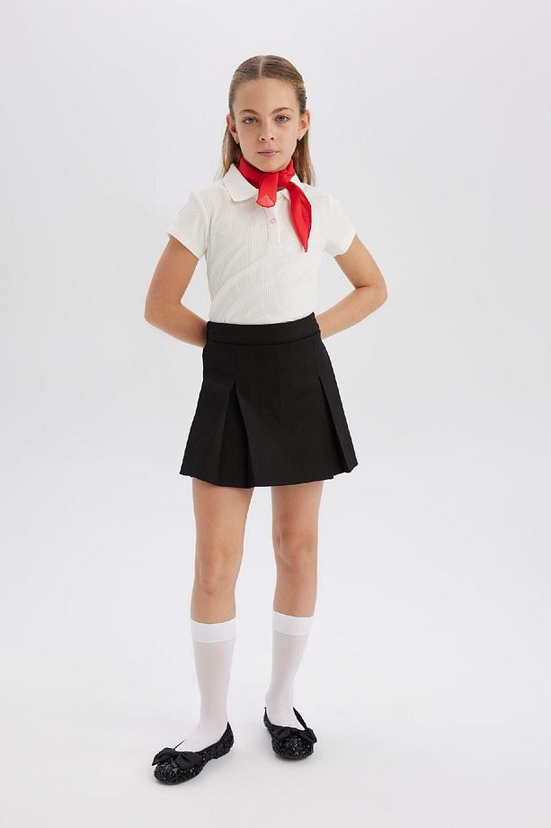 Kız Çocuk Basic Düz Gabardin Şort Etek E0643a825sm - 7